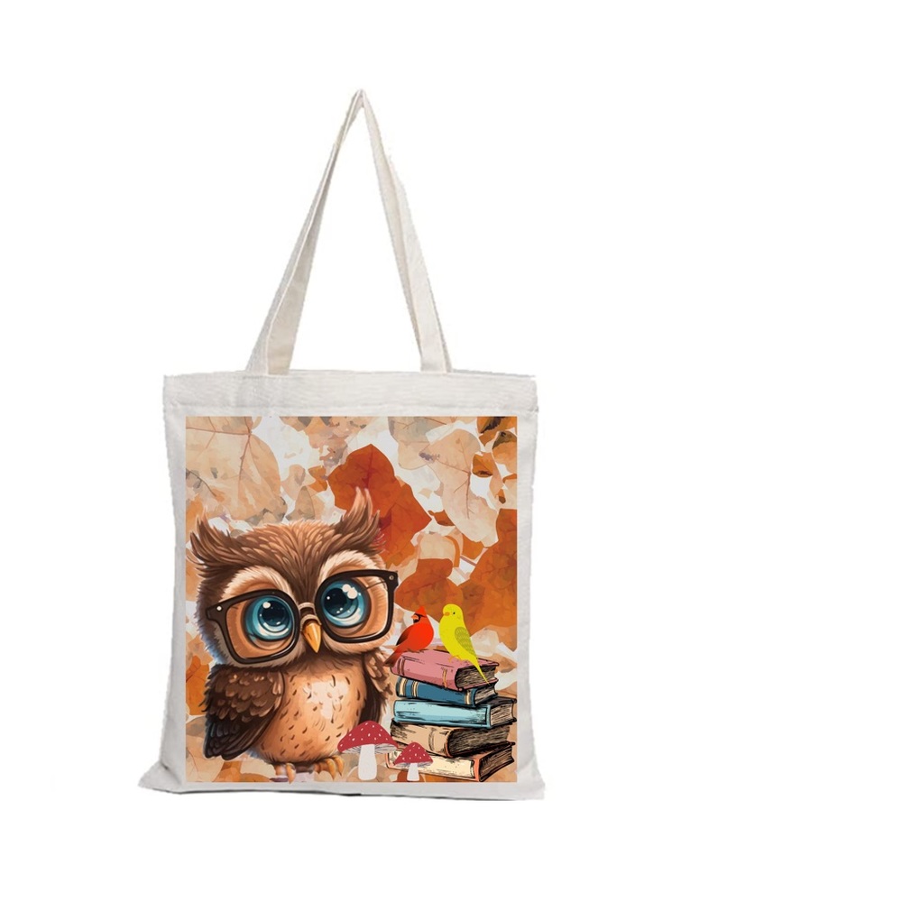 Fall owl tote bag